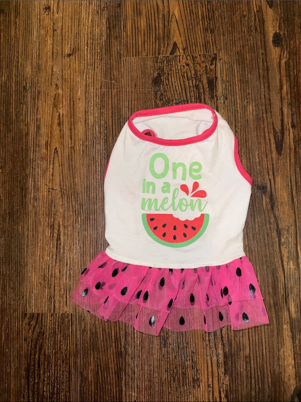 & Other Stories Pink and White 'One in a Melon' Dog Dress
